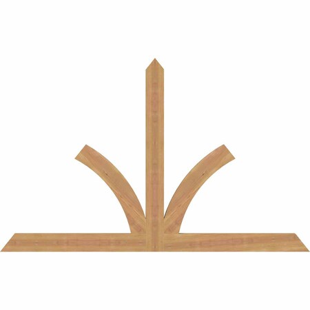 Ekena Millwork Richland Timber Gable Bracket, Western Red Cedar, 60"W x 38"H x 1 1/2"D x 3 1/2"F, 15/12 Pitch GBW060X38X0204RIC00SWR